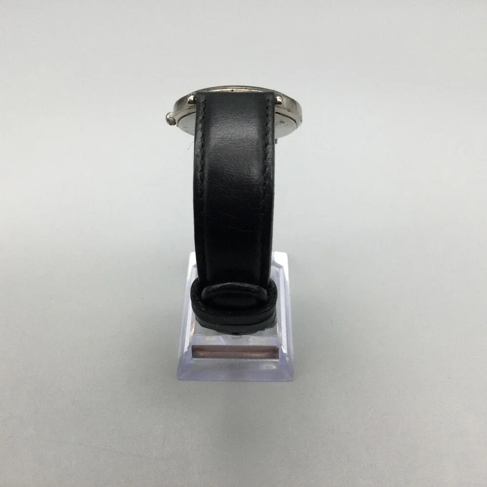 Life Cereal 2000 Men Watch 34mm Silver Tone He Likes It Hey Mikey Black Leather